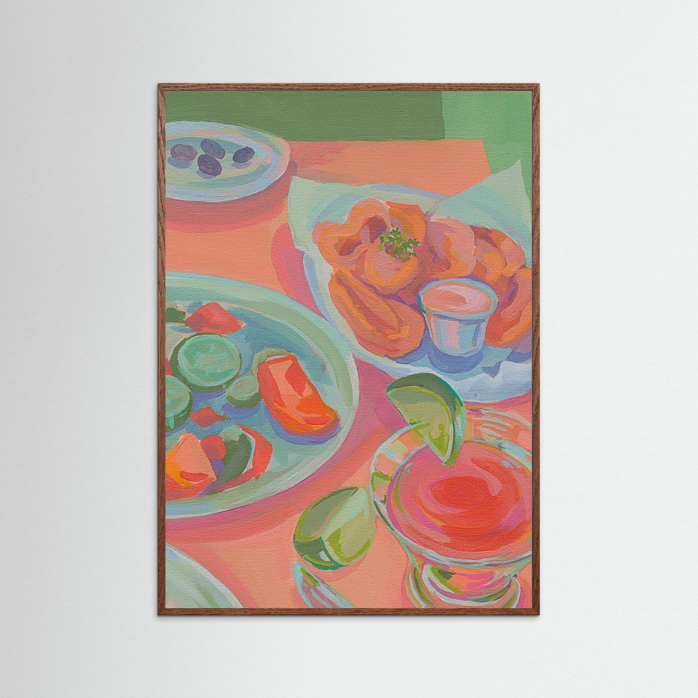 Greek Appetizers and a Cosmo Paper Print