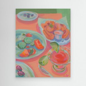 Greek Appetizers and a Cosmo Canvas Print